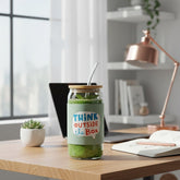 CoolGrip Sleeve Glass Tumbler with Straw