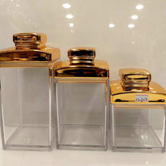 3 Pcs Acrylic Jar Set (Unbreakable, Made in China)