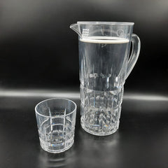 Acrylic Water Set – Unbreakable & Crystal Design (Jug + Glasses)