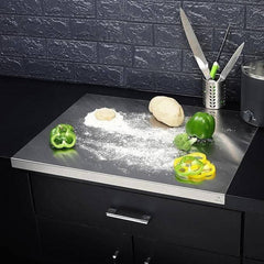 Large Stainless Steel Cutting Board | Heavy Duty Kitchen Chopping Board | Hygienic & Easy Clean