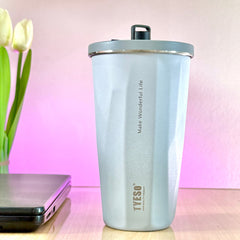 TYESO® Vacuum Insulated Tumbler with Pop-up Steel Straw (600ml) (TS-8848B)