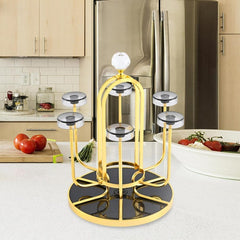 Revolving glass stand