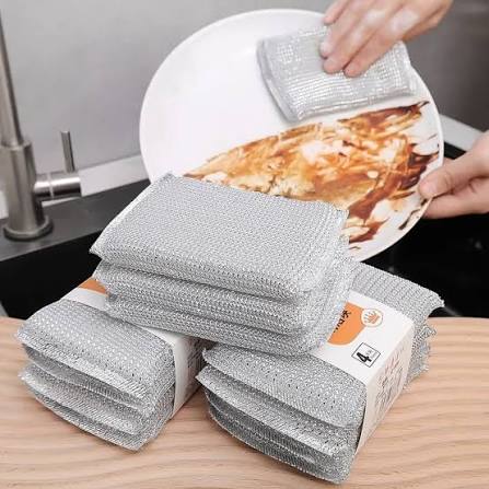 Wire Mesh Dish Cleaning Sponges (5-Pack)