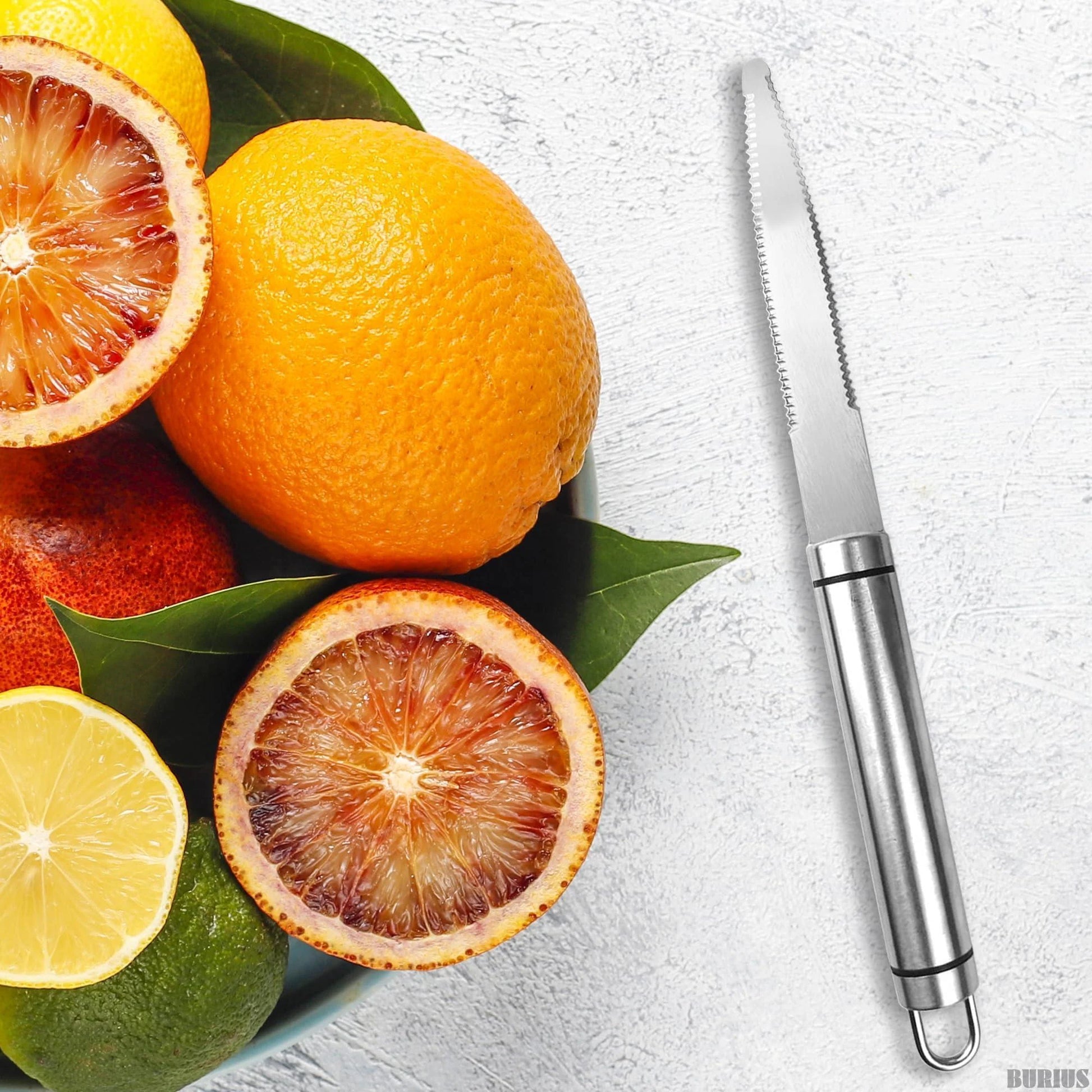 Grapefruit Knife with Curved Serrated Blade Fruit Slicer and Cutter for Oranges Kitchen Gadget Stainless Steel Small Knife for Home