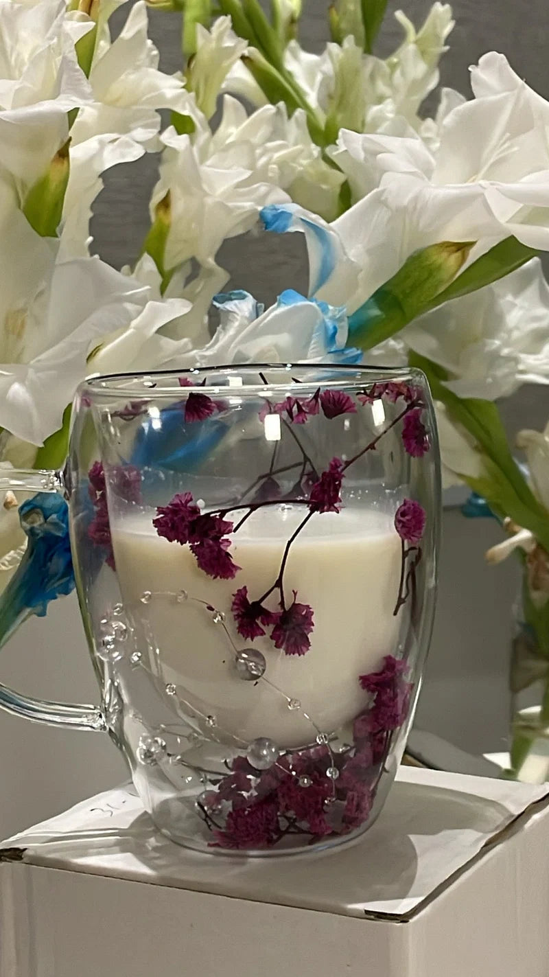 Floral Double Wall Mug 350ml