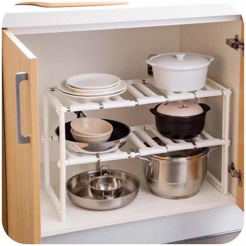Adjustable Under Sink Organizer Shelf