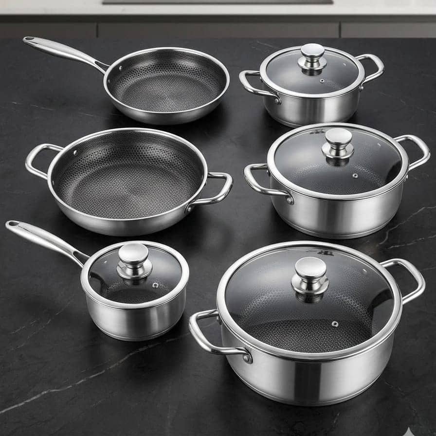 10 Pcs Stainless Steel Laser Coating Set