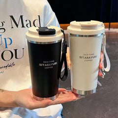 SITARAYURI 560ml Insulated Coffee Mug – Built-in Filter & Smart Lid (ZF-028)