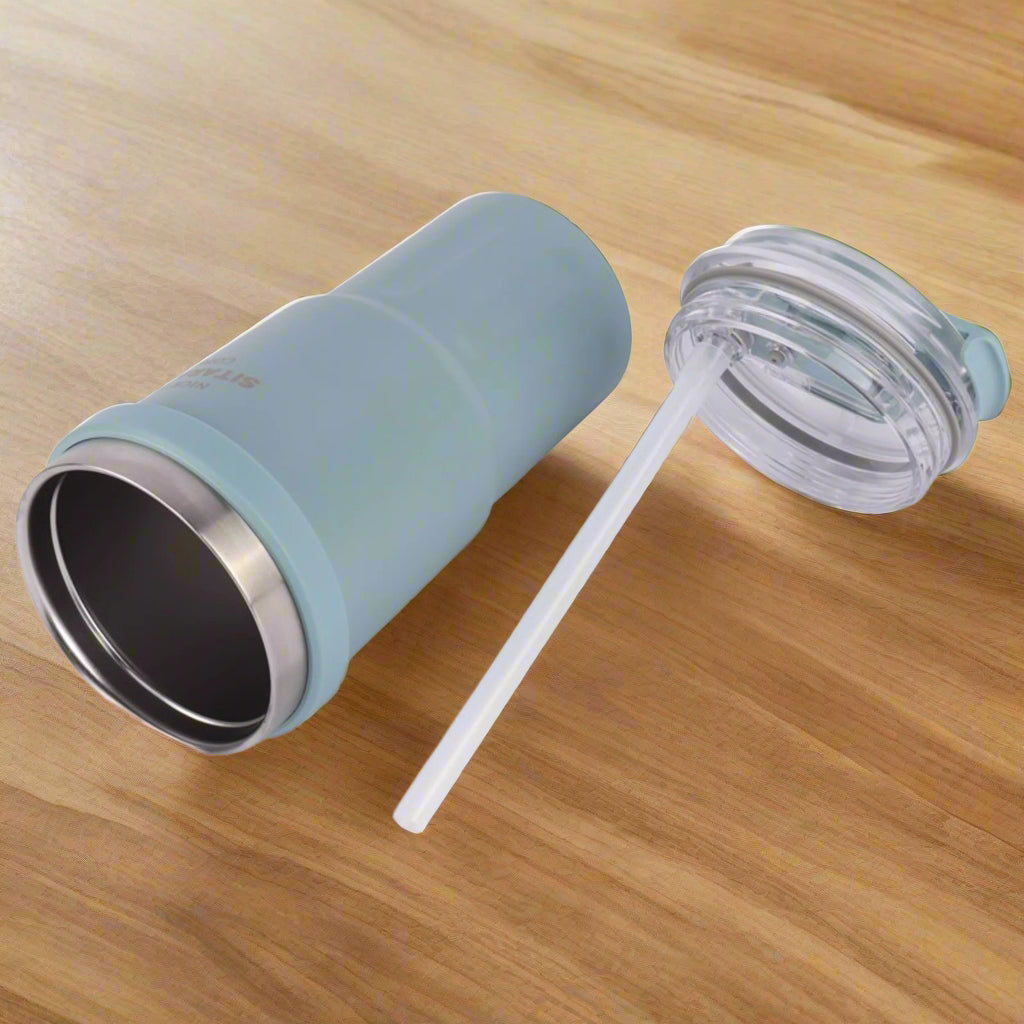 SITARAYURI Dual-Lid Double Wall Insulated Stainless Steel Tumbler (600ml) (ZF-037)