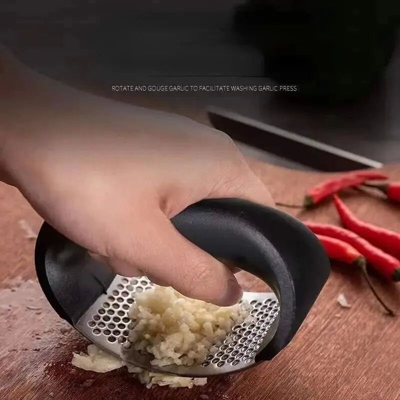 Revolutionize Your Cooking with the Premium Stainless Steel Garlic Press - Effortless Manual Mincer & Chopper for Perfect Garlic Preparation