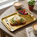 Stainless Steel Golden Serving Plate Premium Dining & Serving Tray