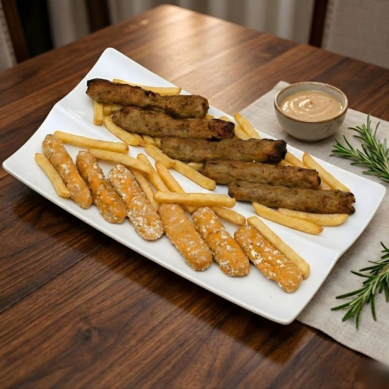 Melamine Double White Tray For Serving