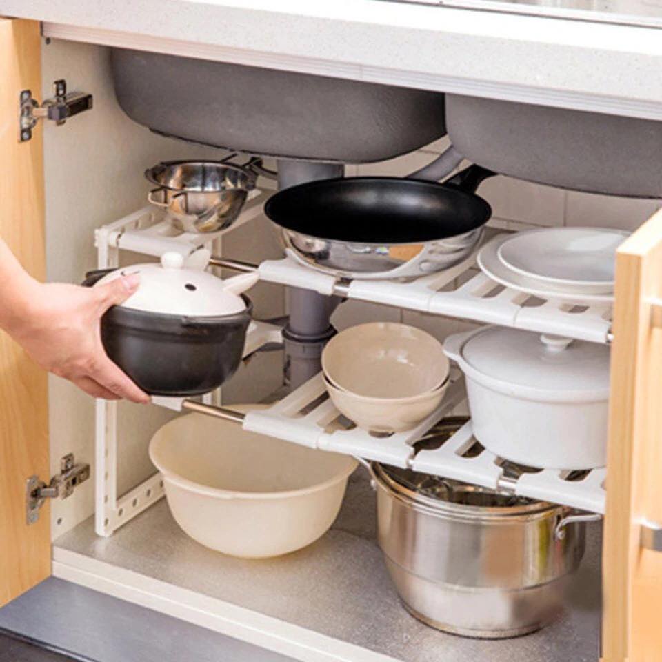 Adjustable Under Sink Organizer Shelf