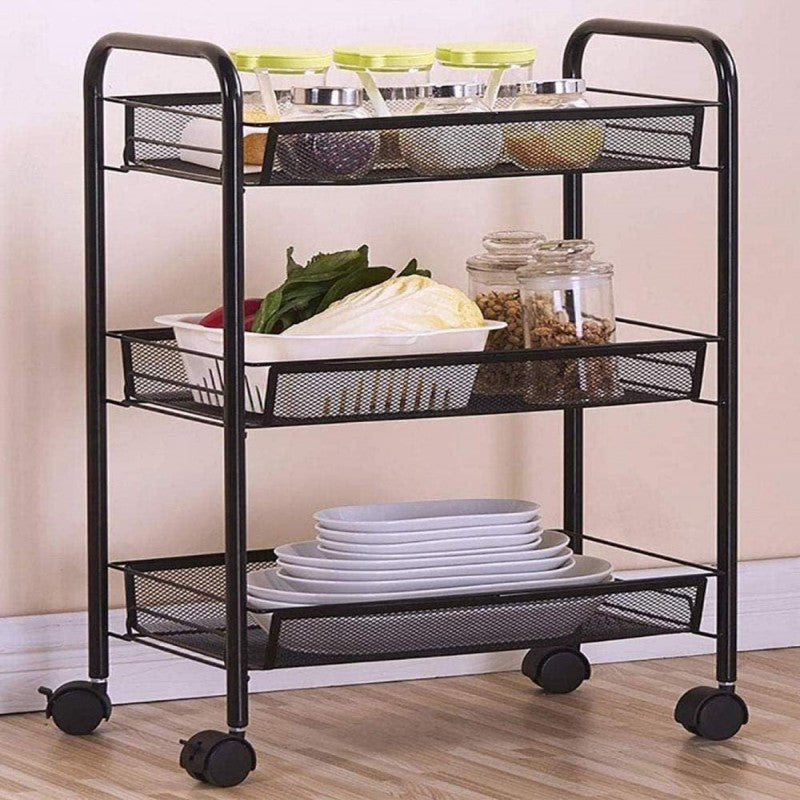 Multipurpose Kitchen Serving Storage Trolley 3Tier