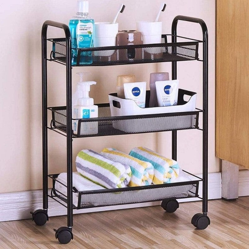 Multipurpose Kitchen Serving Storage Trolley 3Tier