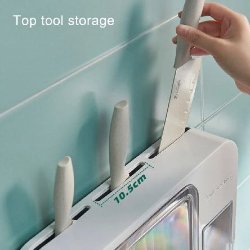 Multifunctional Kitchen Shelves, Spatulas, Spoons, Knife Holders, Daquan Wall Mounted Kitchen Utensils for Home Use