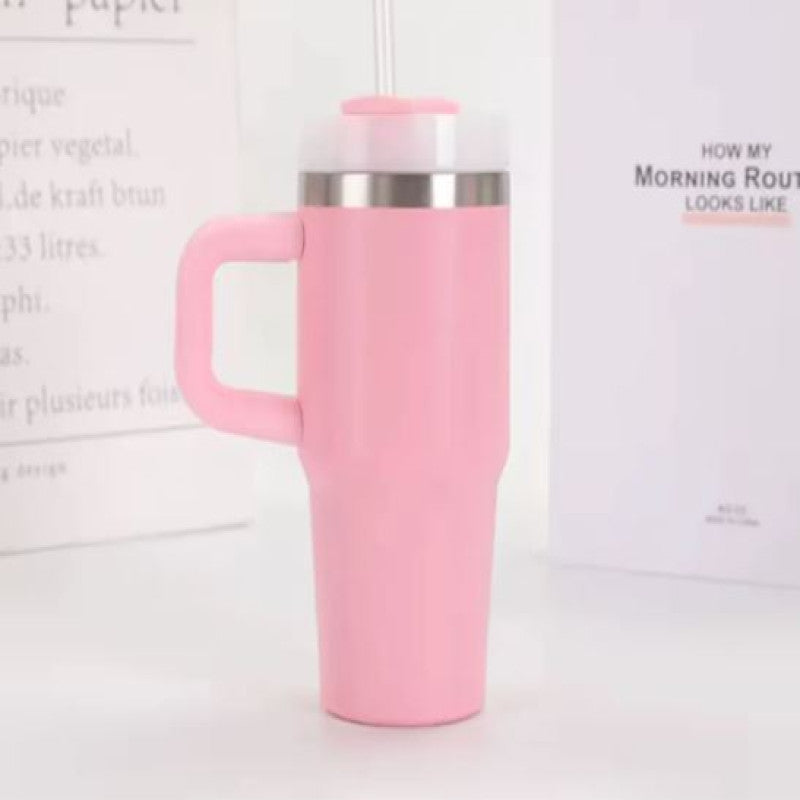 20oz Stainless Steel Tumbler with Handle and Straw 600ml